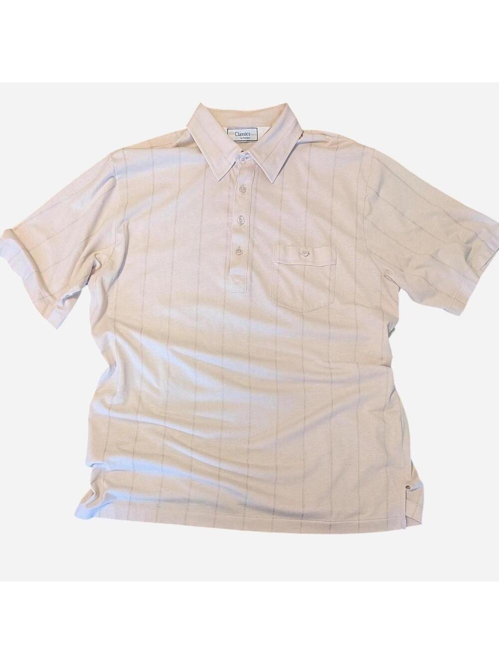 Vintage Classics by Palm cream/khaki Polo Shirt – Size Large 90s Y2K Golf Preppy